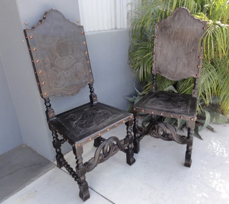 Santa barbara Design Center Antique Leather Chairs